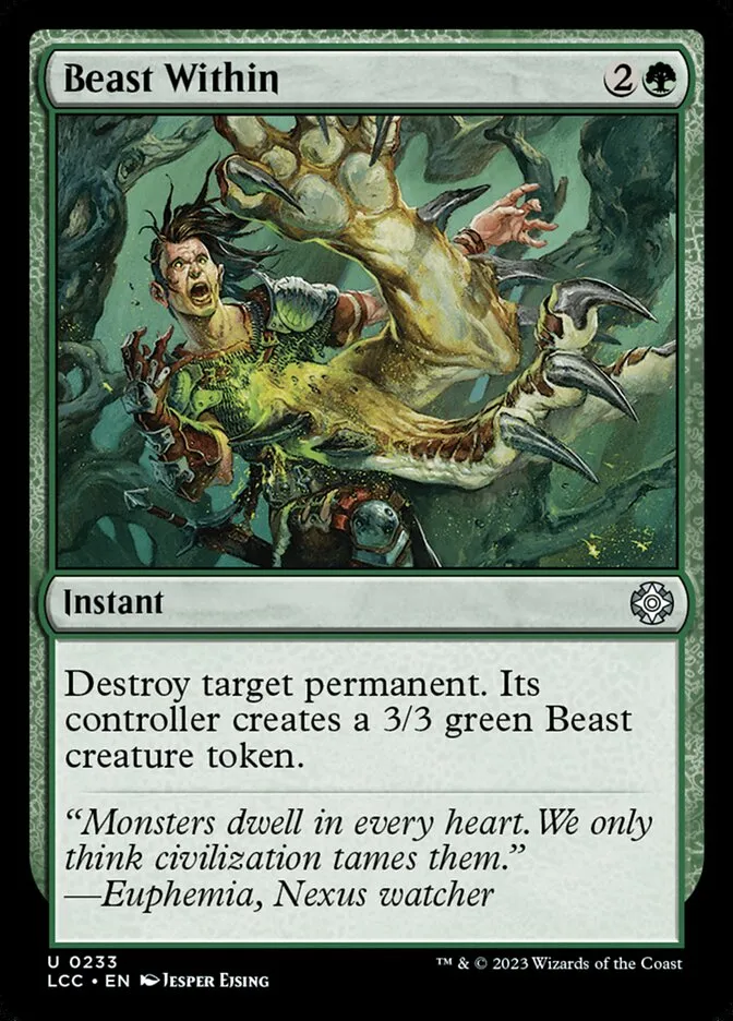 2023 The Lost Caverns of Ixalan Commander Beast Within #233 uncommon card image