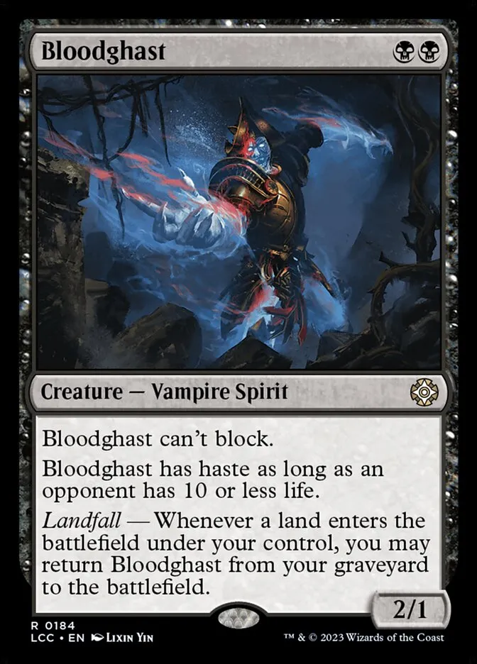 2023 The Lost Caverns of Ixalan Commander Bloodghast #184 rare card image