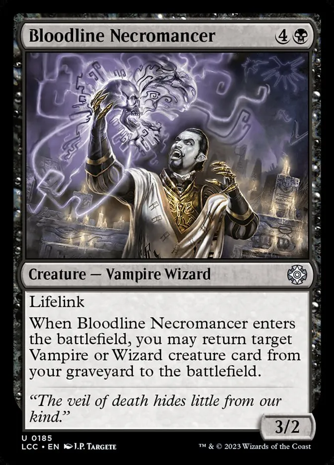 2023 The Lost Caverns of Ixalan Commander Bloodline Necromancer #185 uncommon card image