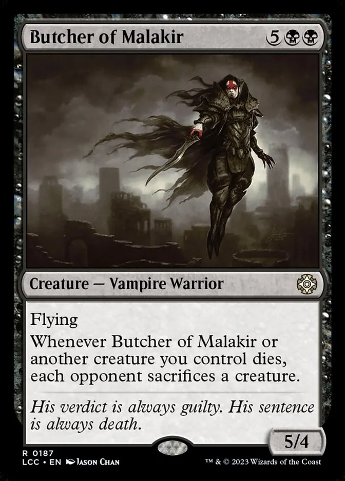 2023 The Lost Caverns of Ixalan Commander Butcher of Malakir #187 rare card image