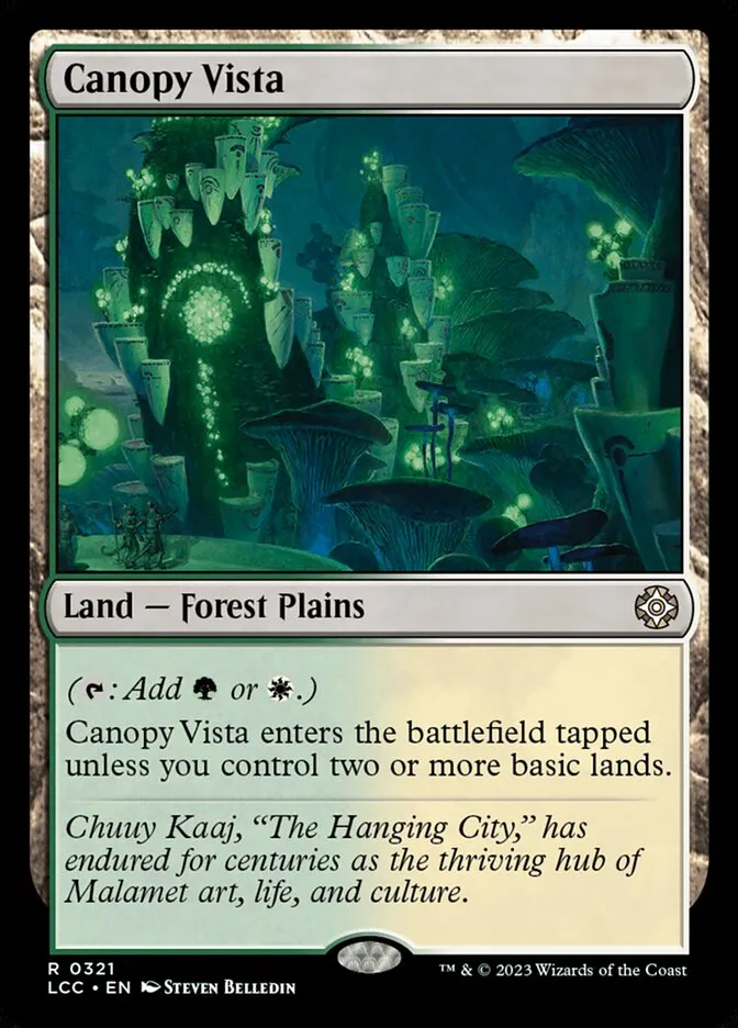 2023 The Lost Caverns of Ixalan Commander Canopy Vista #321 rare card image
