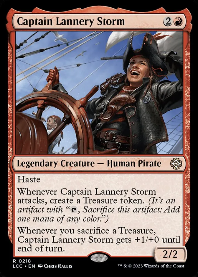 2023 The Lost Caverns of Ixalan Commander Captain Lannery Storm #218 rare card image