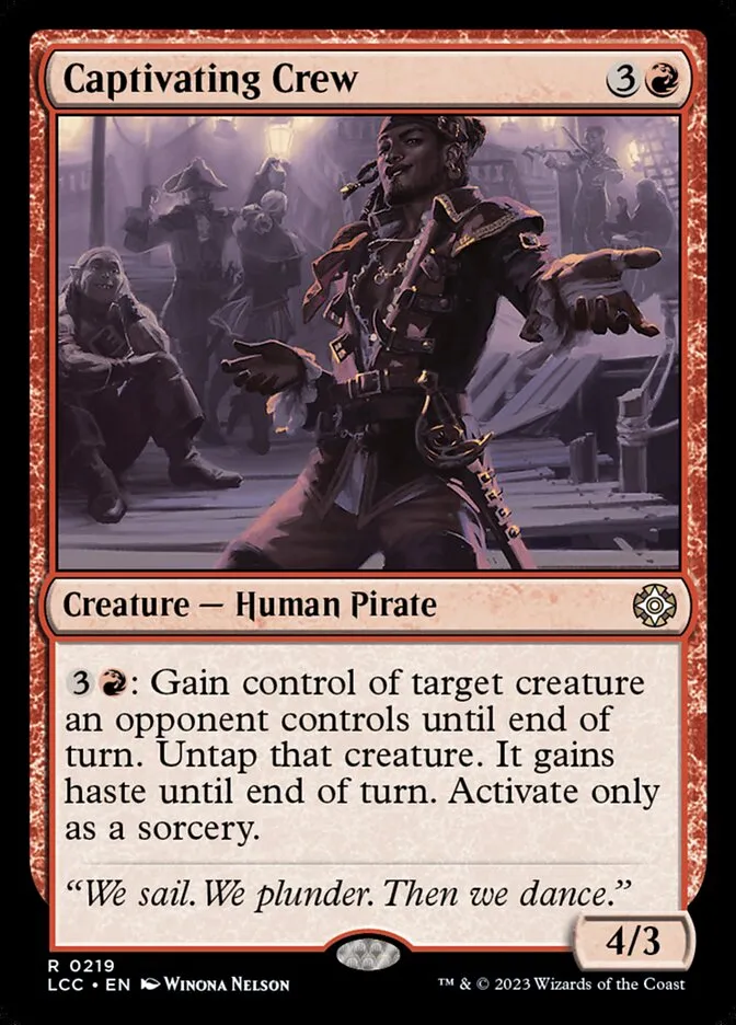 2023 The Lost Caverns of Ixalan Commander Captivating Crew #219 rare card image