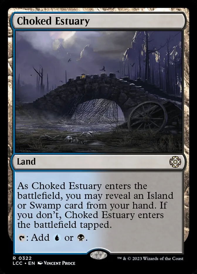 2023 The Lost Caverns of Ixalan Commander Choked Estuary #322 rare card image