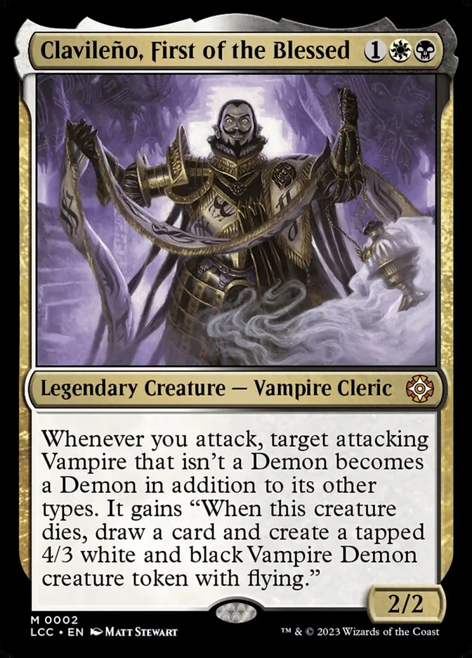 2023 The Lost Caverns of Ixalan Commander Clavileño, First of the Blessed #2 mythic card image