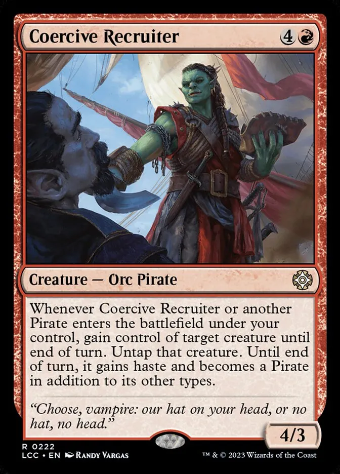 2023 The Lost Caverns of Ixalan Commander Coercive Recruiter #222 rare card image