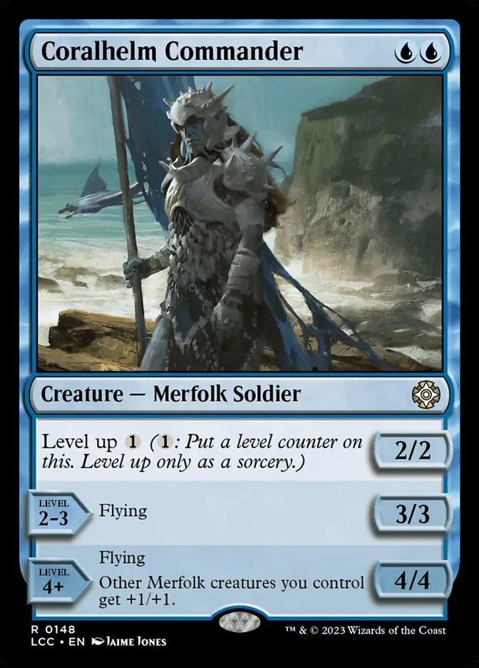 2023 The Lost Caverns of Ixalan Commander Coralhelm Commander #148 rare card image