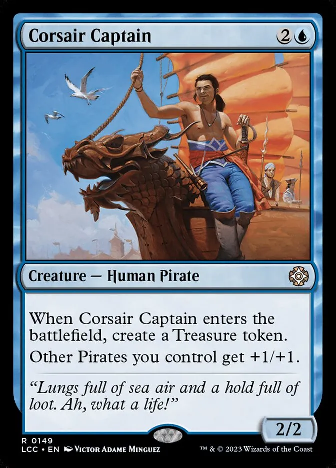 2023 The Lost Caverns of Ixalan Commander Corsair Captain #149 rare card image