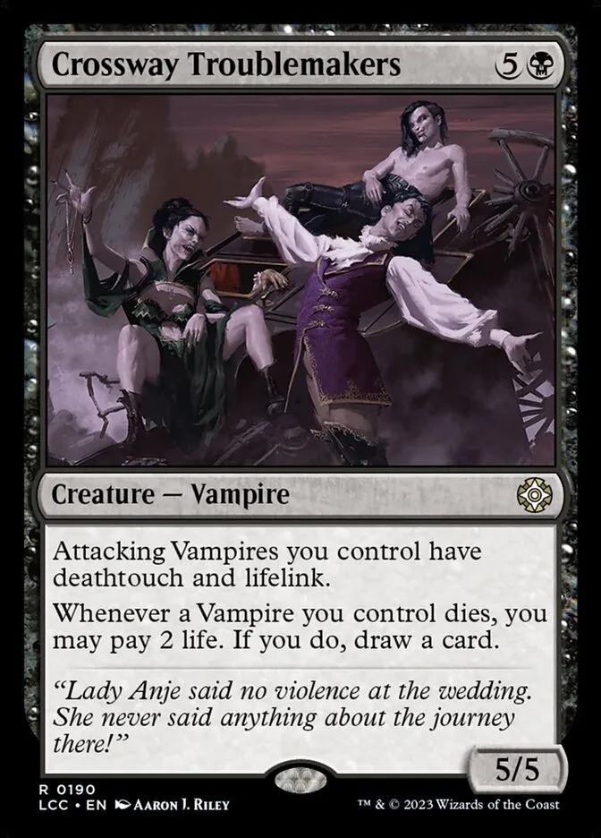 2023 The Lost Caverns of Ixalan Commander Crossway Troublemakers #190 rare card image