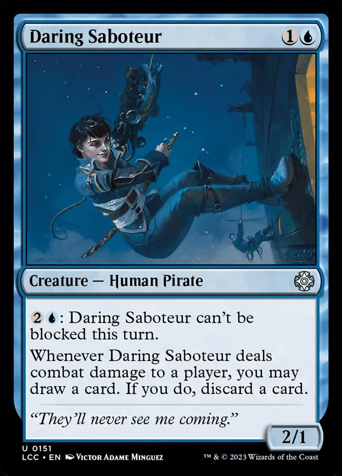 2023 The Lost Caverns of Ixalan Commander Daring Saboteur #151 uncommon card image