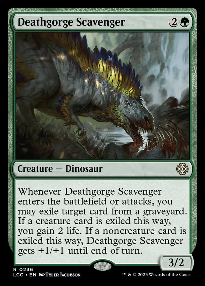 2023 The Lost Caverns of Ixalan Commander Deathgorge Scavenger #236 rare card image