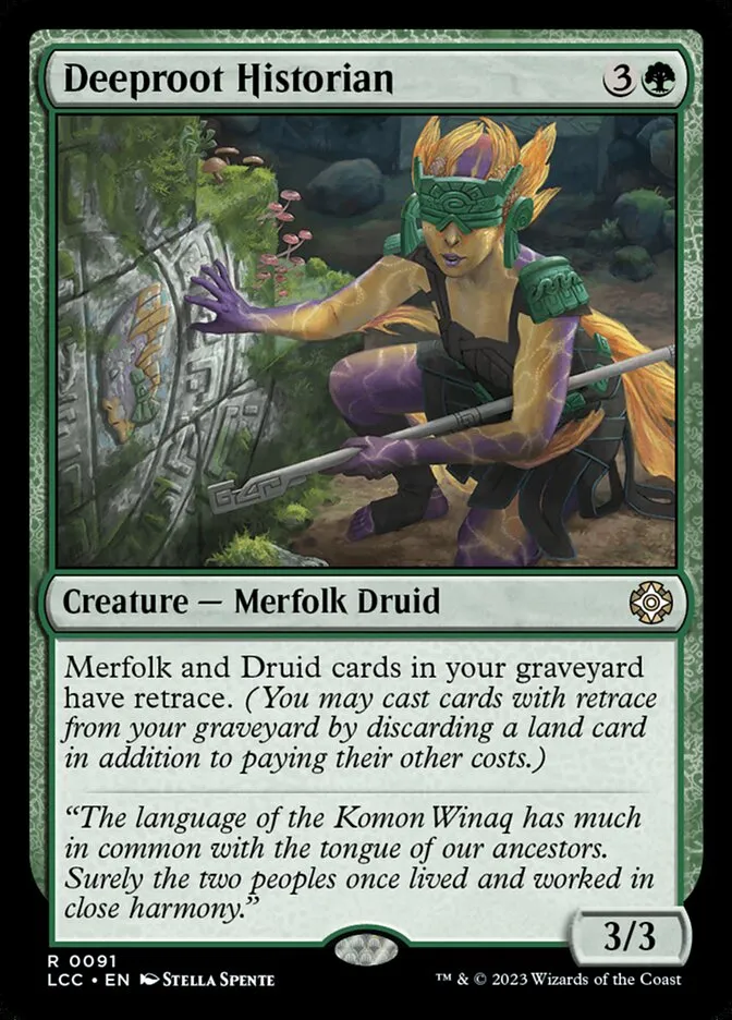2023 The Lost Caverns of Ixalan Commander Deeproot Historian rare #91 rare card image