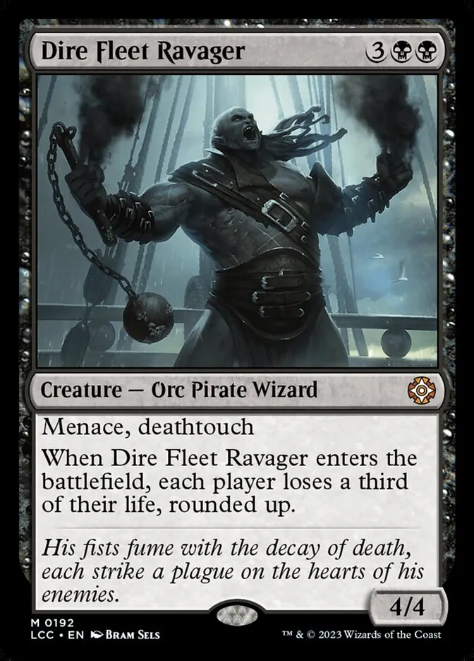 2023 The Lost Caverns of Ixalan Commander Dire Fleet Ravager #192 mythic card image