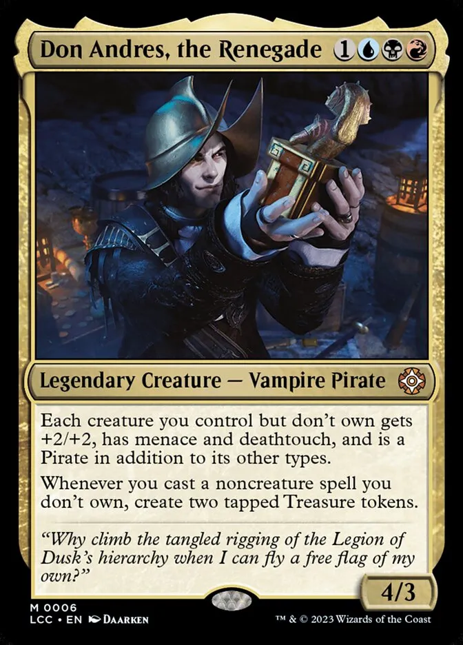 2023 The Lost Caverns of Ixalan Commander Don Andres, the Renegade #6 mythic card image