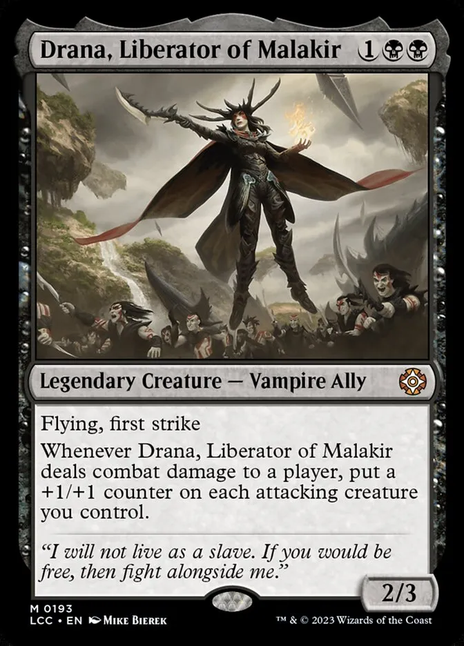 2023 The Lost Caverns of Ixalan Commander Drana, Liberator of Malakir #193 mythic card image
