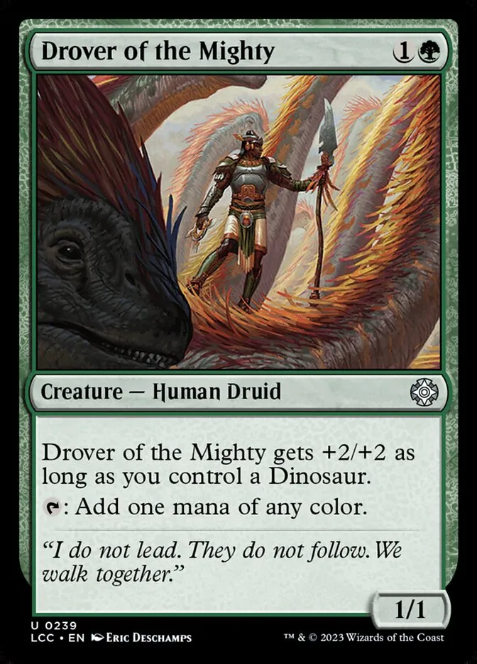 2023 The Lost Caverns of Ixalan Commander Drover of the Mighty #239 uncommon card image