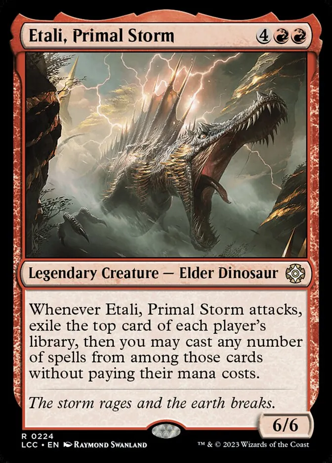 2023 The Lost Caverns of Ixalan Commander Etali, Primal Storm #224 rare card image