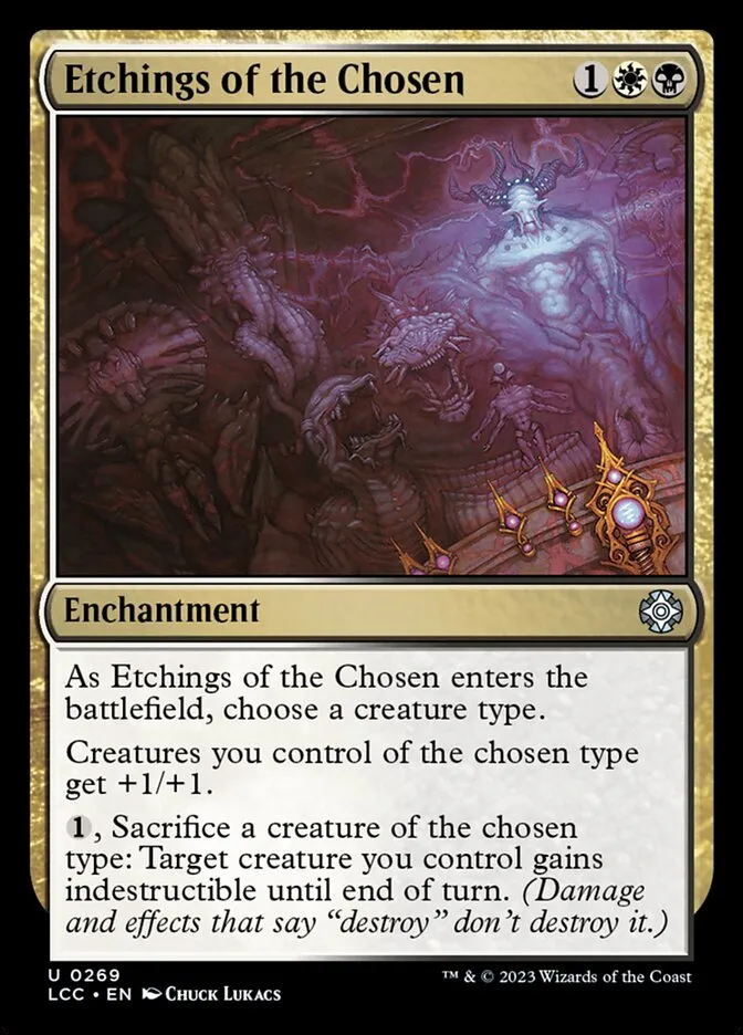 2023 The Lost Caverns of Ixalan Commander Etchings of the Chosen #269 uncommon card image