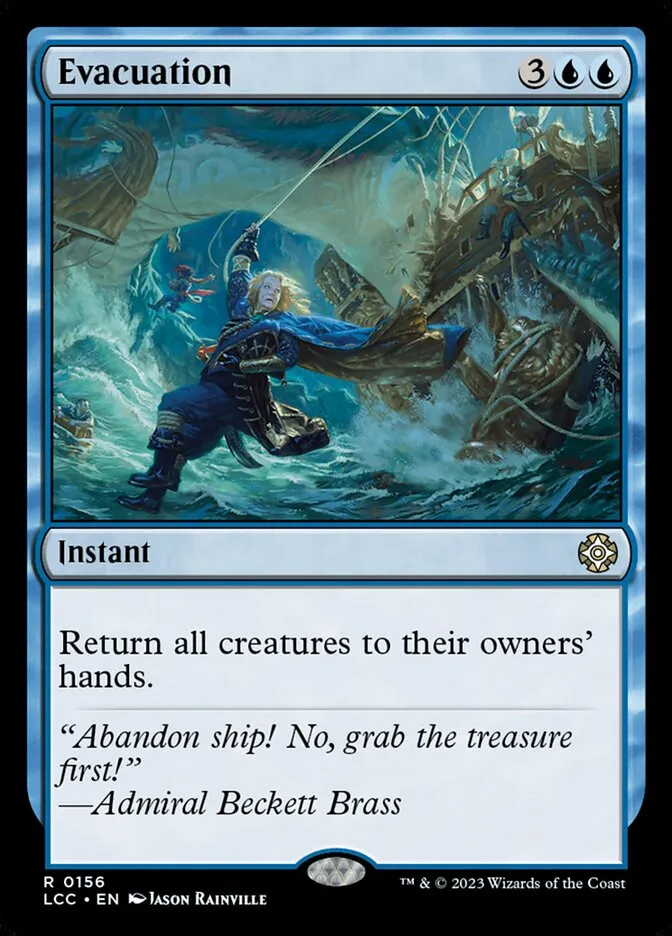 2023 The Lost Caverns of Ixalan Commander Evacuation #156 rare card image