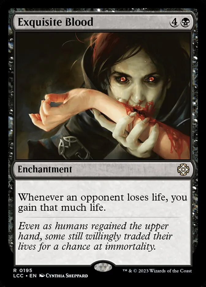 2023 The Lost Caverns of Ixalan Commander Exquisite Blood rare #195 rare card image