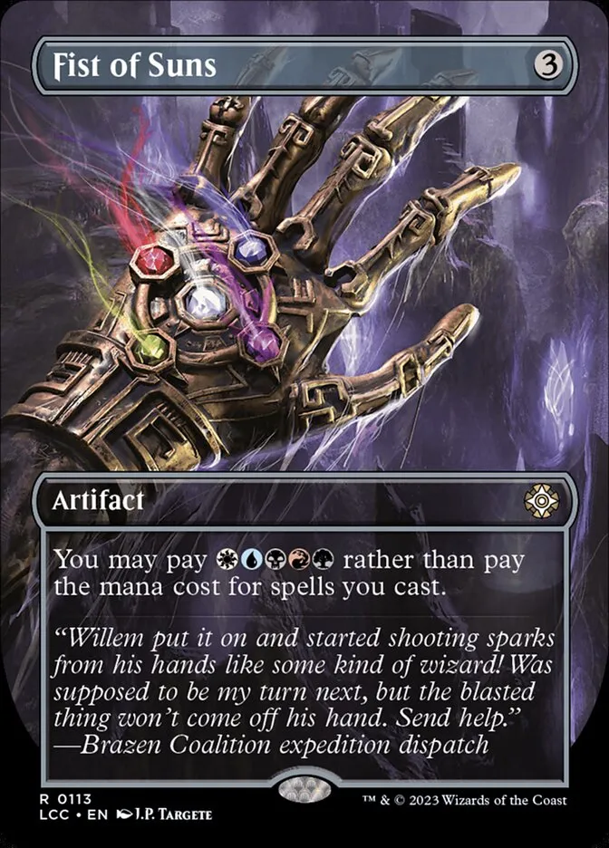 2023 The Lost Caverns of Ixalan Commander Fist of Suns rare #113 rare card image