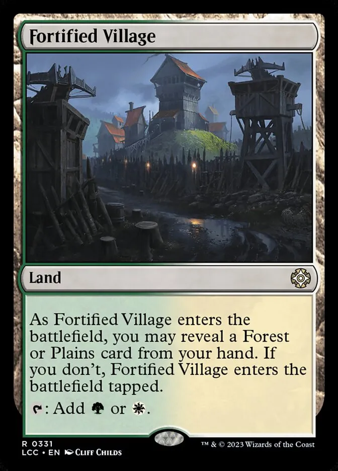 2023 The Lost Caverns of Ixalan Commander Fortified Village #331 rare card image
