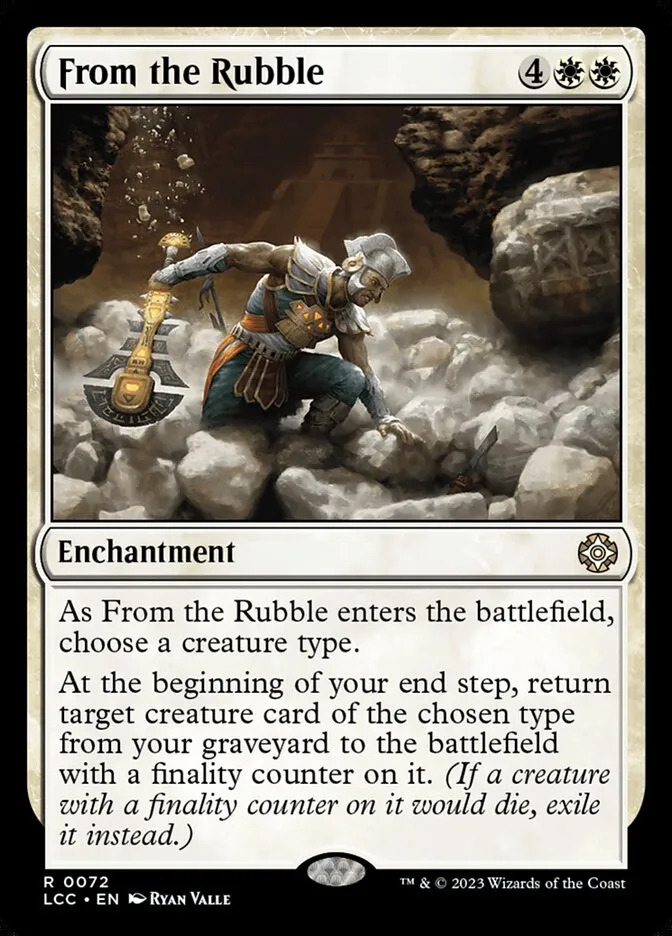 2023 The Lost Caverns of Ixalan Commander From the Rubble rare #72 rare card image