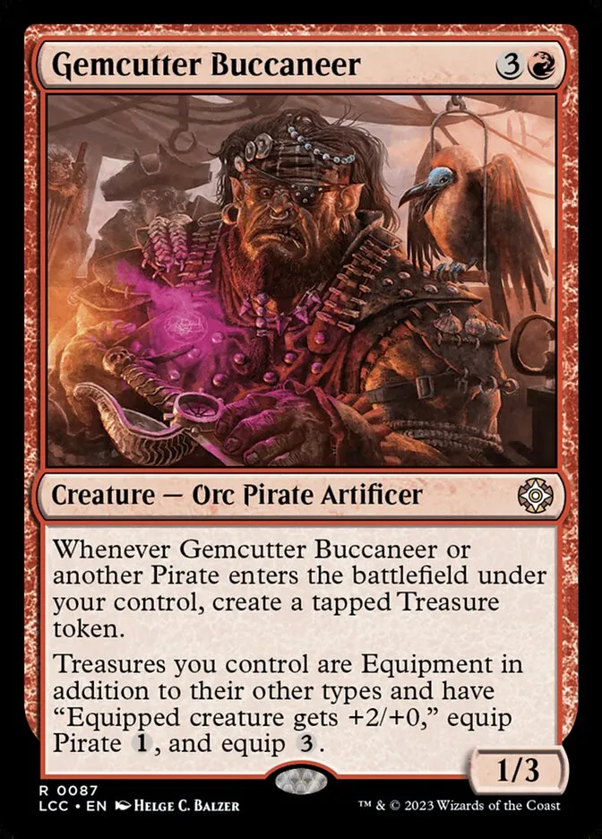 2023 The Lost Caverns of Ixalan Commander Gemcutter Buccaneer rare #87 rare card image
