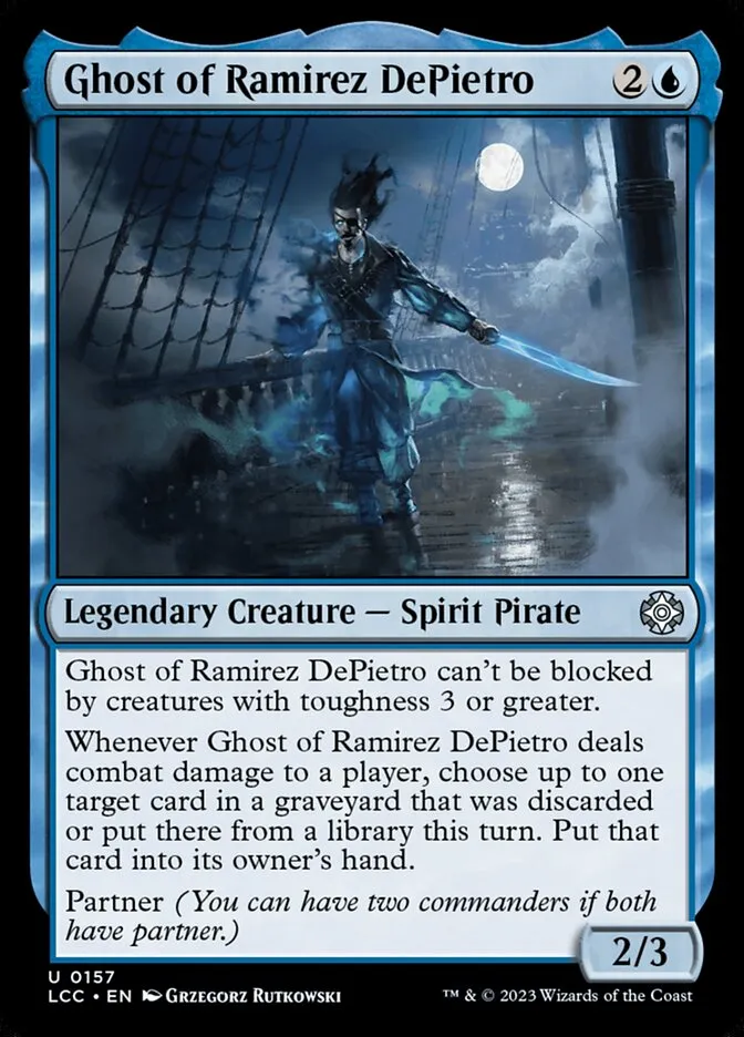2023 The Lost Caverns of Ixalan Commander Ghost of Ramirez DePietro #157 uncommon card image