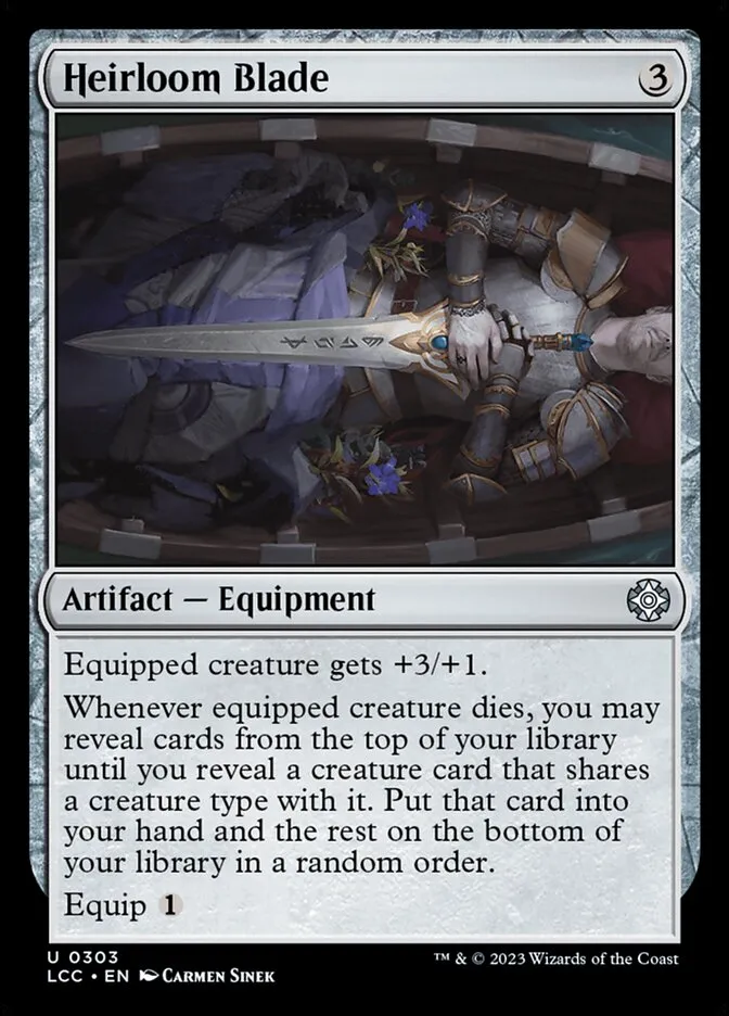 2023 The Lost Caverns of Ixalan Commander Heirloom Blade #303 uncommon card image