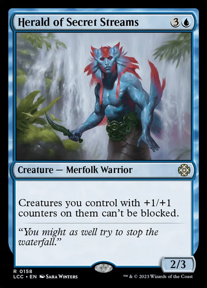 2023 The Lost Caverns of Ixalan Commander Herald of Secret Streams #158 rare card image