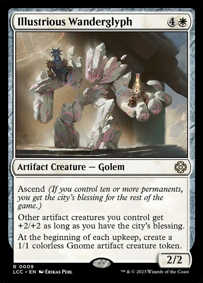 2023 The Lost Caverns of Ixalan Commander Illustrious Wanderglyph rare #9 rare card image