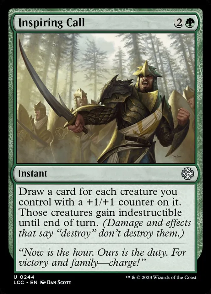 2023 The Lost Caverns of Ixalan Commander Inspiring Call #244 uncommon card image