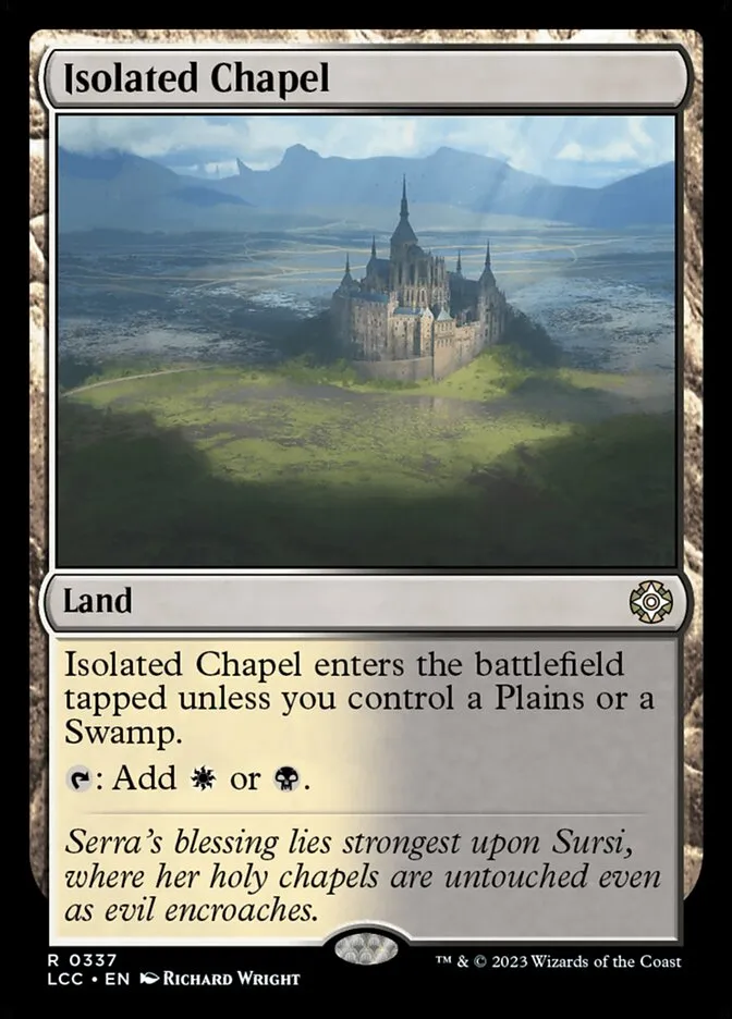 2023 The Lost Caverns of Ixalan Commander Isolated Chapel #337 rare card image