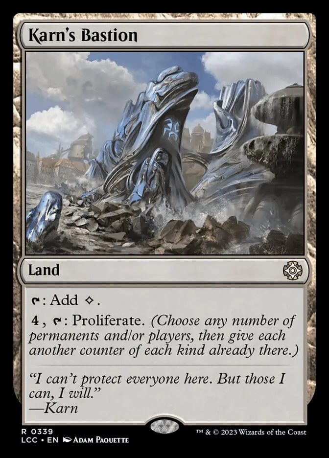 2023 The Lost Caverns of Ixalan Commander Karn's Bastion #339 rare card image