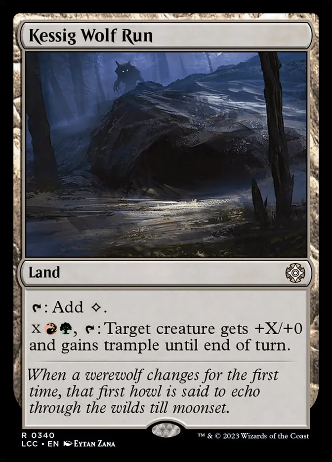 2023 The Lost Caverns of Ixalan Commander Kessig Wolf Run #340 rare card image