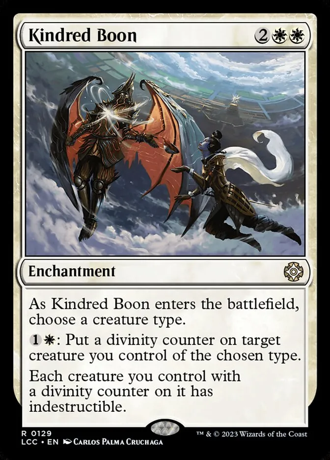 2023 The Lost Caverns of Ixalan Commander Kindred Boon #129 rare card image