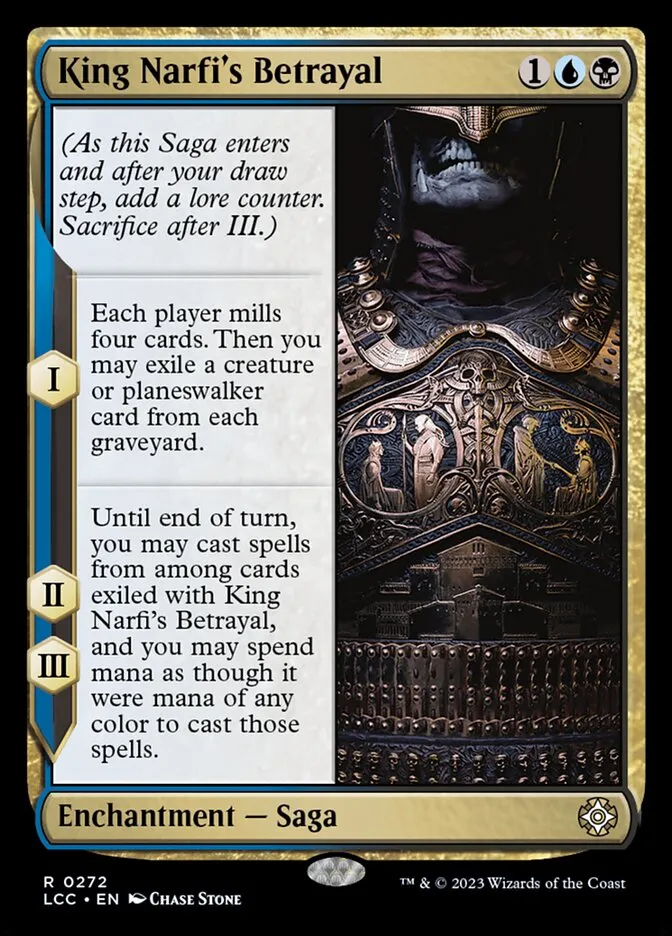 2023 The Lost Caverns of Ixalan Commander King Narfi's Betrayal #272 rare card image