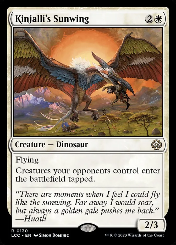 2023 The Lost Caverns of Ixalan Commander Kinjalli's Sunwing #130 rare card image