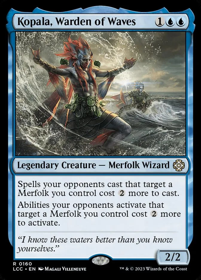 2023 The Lost Caverns of Ixalan Commander Kopala, Warden of Waves #160 rare card image