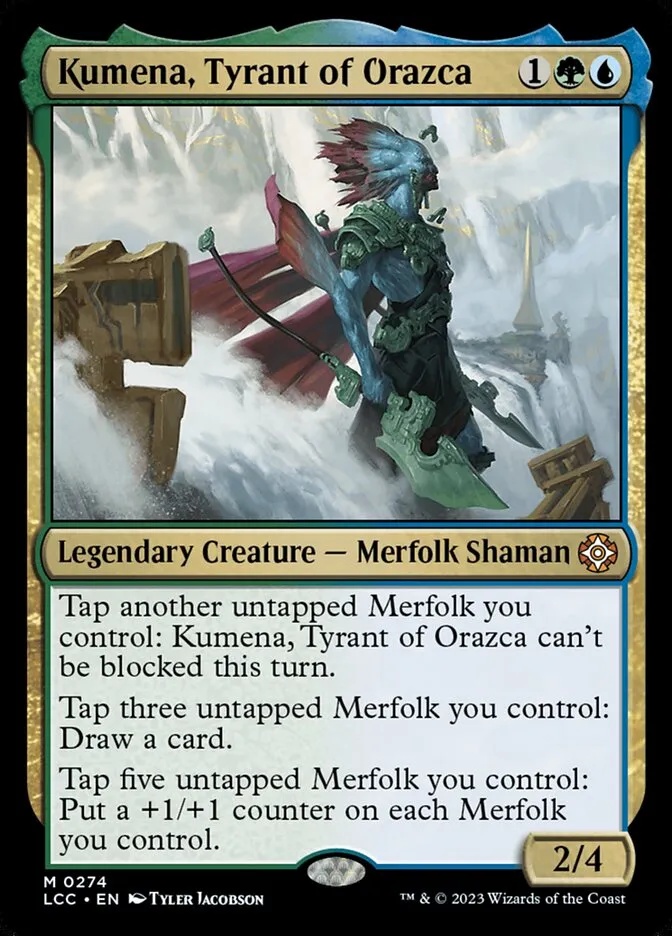 2023 The Lost Caverns of Ixalan Commander Kumena, Tyrant of Orazca #274 mythic card image