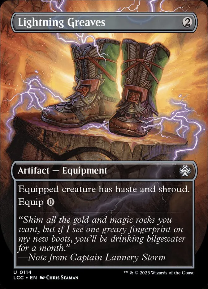 2023 The Lost Caverns of Ixalan Commander Lightning Greaves #114 uncommon card image