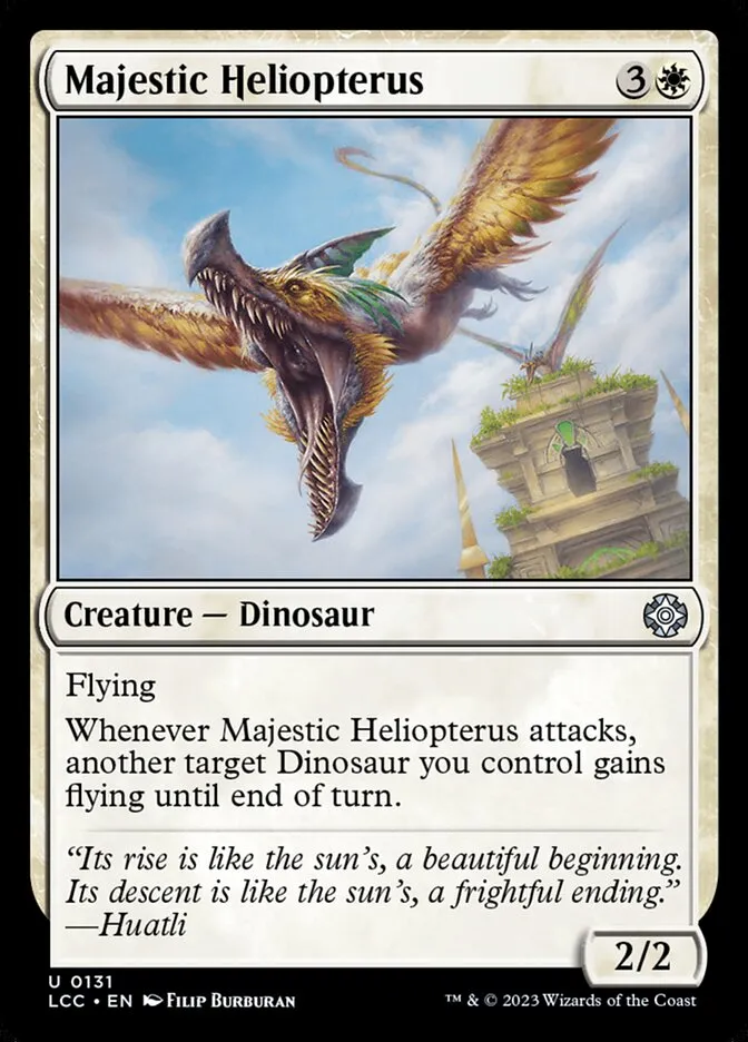 2023 The Lost Caverns of Ixalan Commander Majestic Heliopterus #131 uncommon card image