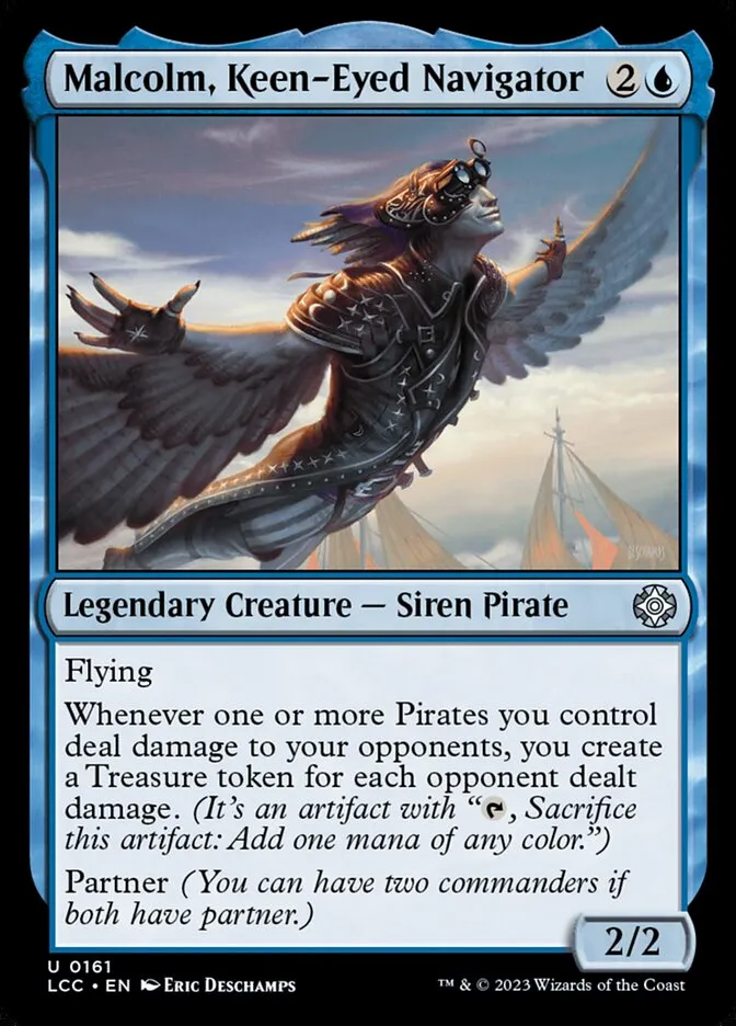 2023 The Lost Caverns of Ixalan Commander Malcolm, Keen-Eyed Navigator #161 uncommon card image