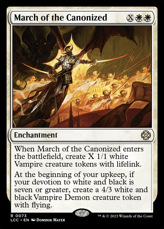 2023 The Lost Caverns of Ixalan Commander March of the Canonized rare #73 rare card image