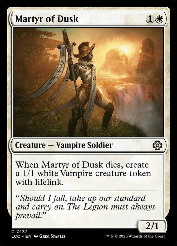 2023 The Lost Caverns of Ixalan Commander Martyr of Dusk #132 common card image