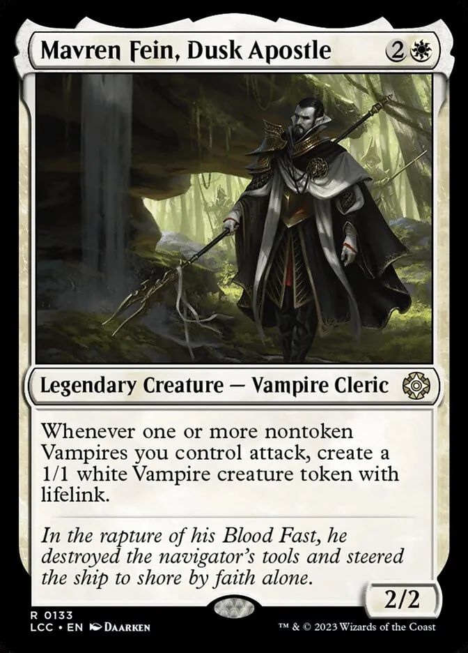 2023 The Lost Caverns of Ixalan Commander Mavren Fein, Dusk Apostle #133 rare card image