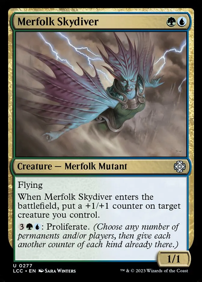 2023 The Lost Caverns of Ixalan Commander Merfolk Skydiver #277 uncommon card image