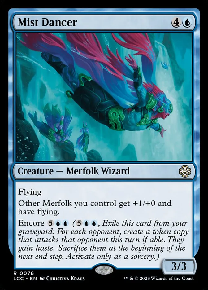 2023 The Lost Caverns of Ixalan Commander Mist Dancer rare #76 rare card image
