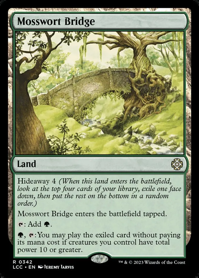 2023 The Lost Caverns of Ixalan Commander Mosswort Bridge #342 rare card image